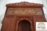 29+ Mihrab Masjid Minimalis Mewah Ukiran Kayu Desain Terbaru