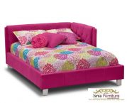 Tempat Tidur Anak Sudut Minimalis Pink Full Busa