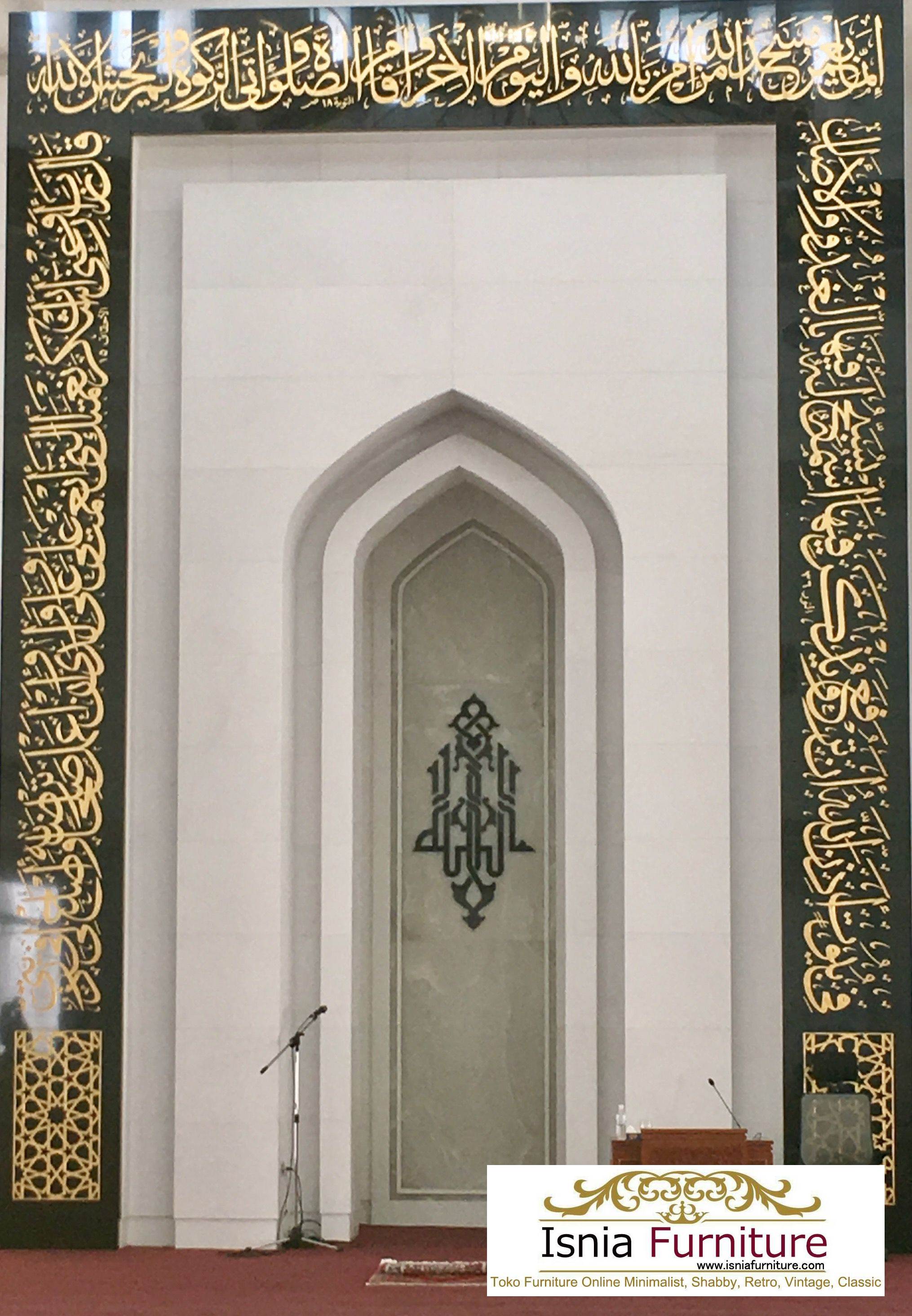 29 Mihrab Masjid Minimalis Mewah Ukiran Kayu Desain Terbaru