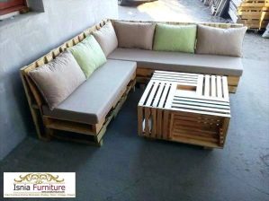 Set Kursi Tamu Sofa Kayu Pinus Modern