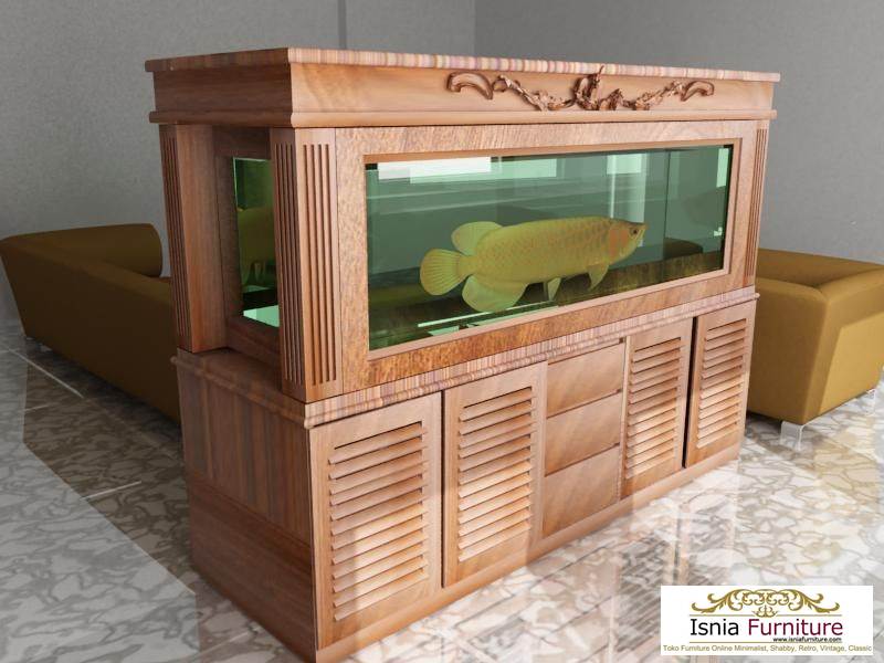  aquarium  kayu ikan arwana 
