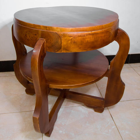 meja antik kayu mahoni