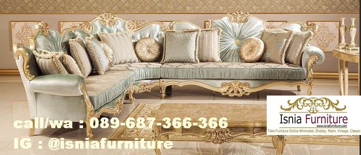 Jual Sofa L Mewah Luxury Klasik Desain Terbaru