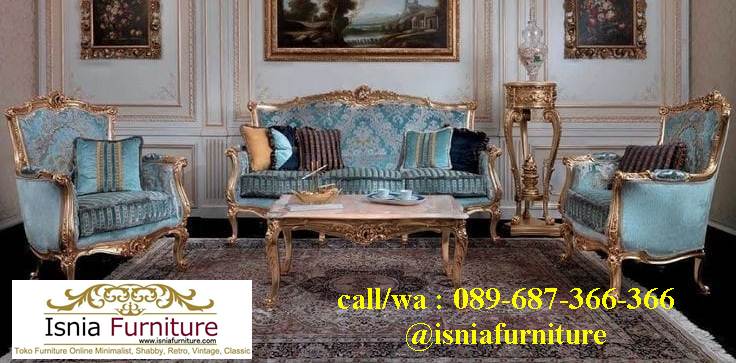 Sofa Mewah Warna Gold Cat Duco Klasik