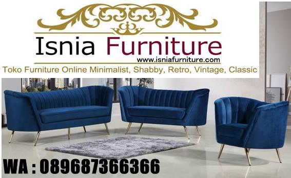 Jual Kursi Tamu Sofa Blue Mewah Minimalis