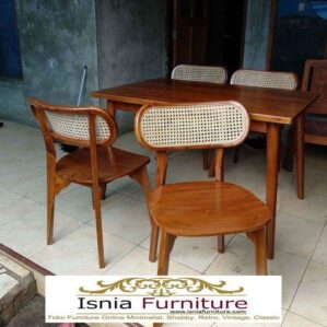 Jual Set Meja Dan Kursi Cafe Simple Vintage Terlaris Kayu Jati